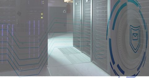 network security concept over modern data center background - Download Free Stock Images Pikwizard.com