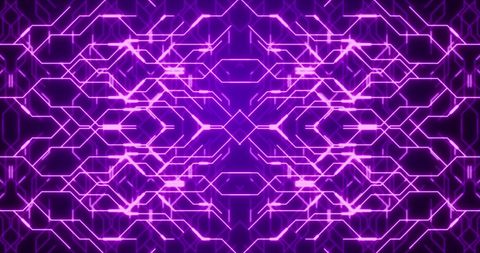 Neon Circuit with Complex Geometric Patterns - Download Free Stock Images Pikwizard.com