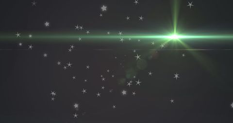 radiant green light with twinkling stars in cosmic background - Download Free Stock Images Pikwizard.com