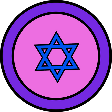vibrant blue six-pointed star on pink and purple circle on transparent field - Download Free Stock Videos Pikwizard.com