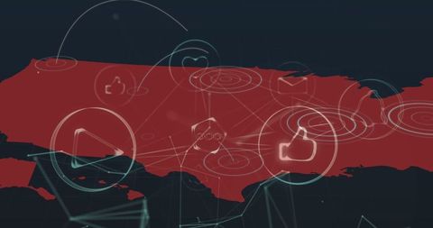 Digital connectivity concept over usa map