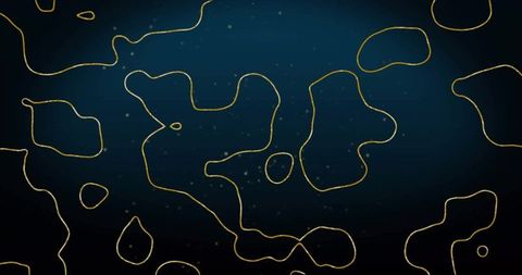 Abstract Digital Snow and Moving Shapes on Dark Background