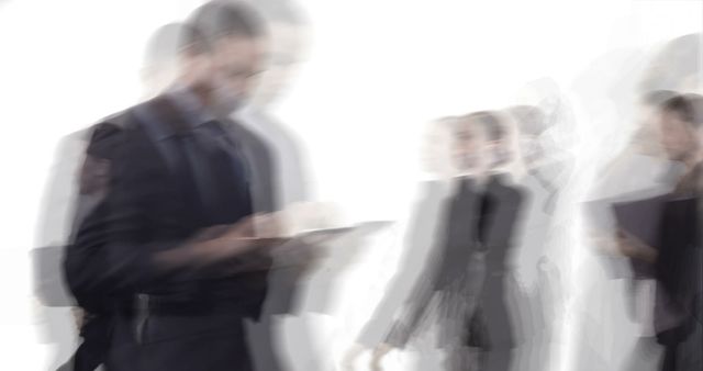 Business professionals walking with blurred motion effects - Download Free Stock Images Pikwizard.com