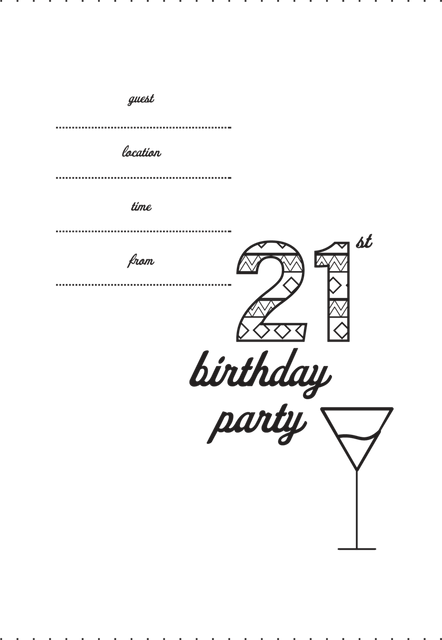 21st Birthday Invitation on Transparent Background with Elegant Pattern - Download Free Stock Videos Pikwizard.com