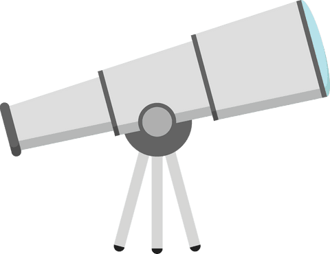 white telescope illustration on transparent background - Download Free Stock Videos Pikwizard.com