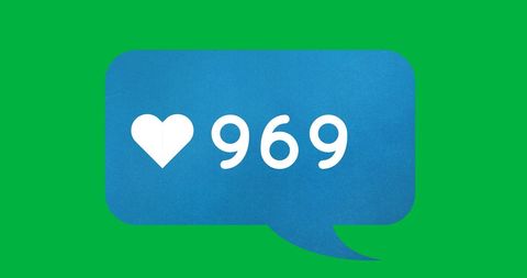 Social Media Like Icon with 969 Likes on Green Background - Download Free Stock Images Pikwizard.com