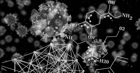 Digital Representation of Virus Cells and Chemical Structures - Download Free Stock Images Pikwizard.com