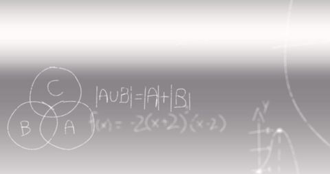 Mathematical equations on abstract background