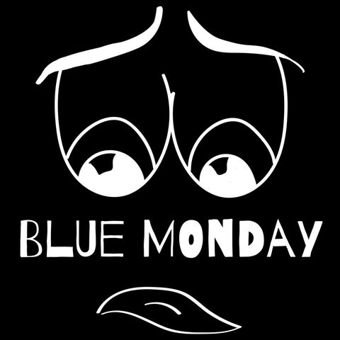 Blue Monday Minimalist Design Promoting Mental Health Awareness - Download Free Stock Templates Pikwizard.com