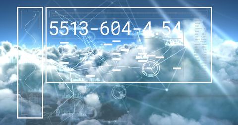 Digital Data Networks Visualized Over Clouds - Download Free Stock Images Pikwizard.com