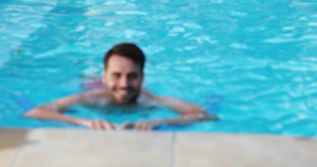 Person Enjoying Swimming Pool with Blurred Effect - Download Free Stock Images Pikwizard.com