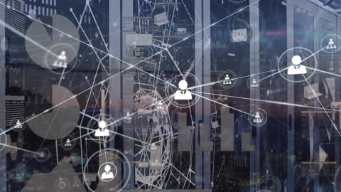 Global Network Connections Over Server Room Illustrating Data Interaction