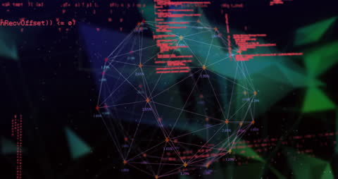 Digital Globe with Network and Data Processing Visualization