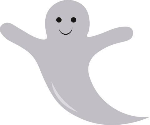 happy ghost cartoon illustration on transparent background - Download Free Stock Videos Pikwizard.com