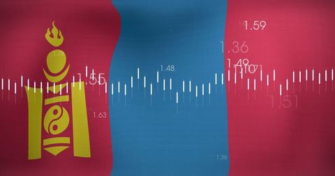 Data Analytics Overlay on Mongolian Flag - Download Free Stock Images Pikwizard.com