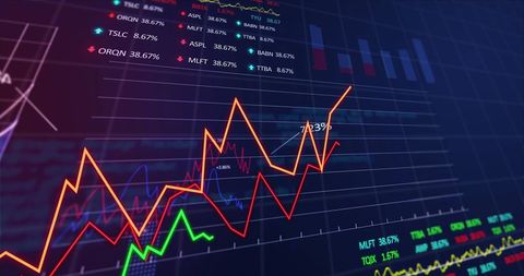 Dynamic Financial Data Charts on Dark Digital Background - Download Free Stock Images Pikwizard.com