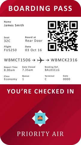 digital transparent boarding pass illustration for travel and tourism - Download Free Stock Videos Pikwizard.com