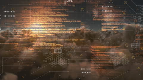 Digital Data Streams and Clouds in a Futuristic Visualization