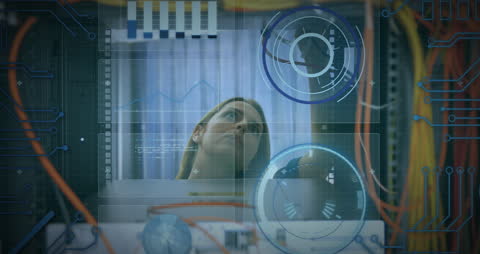 Innovative IT Professional Analyzing Network Data