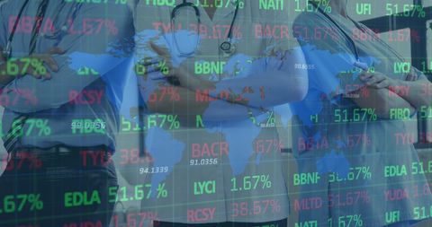 Stock Market Data Overlay on Healthcare Professionals