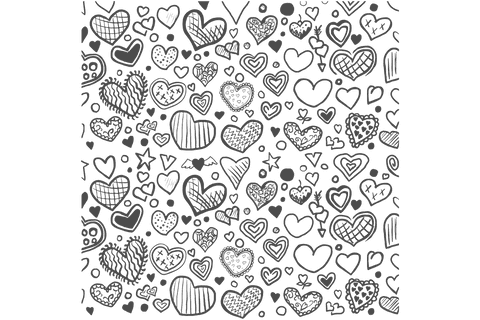 Transparent Black Heart Pattern Illustration for Love and Decor - Download Free Stock Videos Pikwizard.com