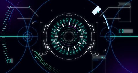 Futuristic Digital Interface with Scanning Technology Hologram - Download Free Stock Images Pikwizard.com