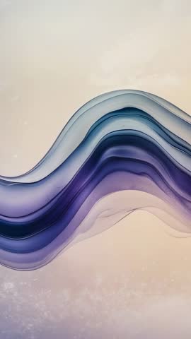 Pulsing translucent waves shifting vertically over soft beige gradient with subtle speckles