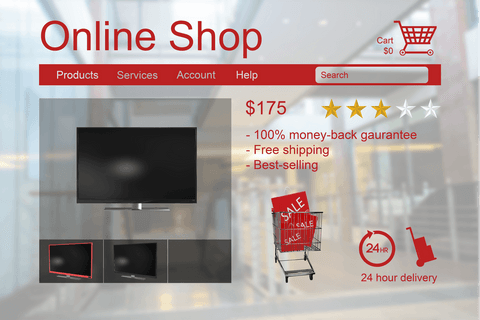 online store web page offering transparent tv listings and discounts - Download Free Stock Videos Pikwizard.com
