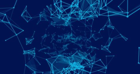 Abstract Digital Network with Interconnected Blue Lines - Download Free Stock Images Pikwizard.com