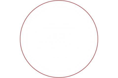 Vintage Style Merry Christmas Badge on Transparent Background