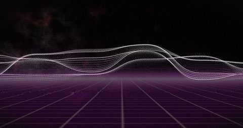 Futuristic Digital Waveform with Gridlines And Neon Effect - Download Free Stock Images Pikwizard.com