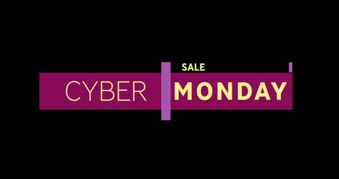 modern cyber monday sale banner with bold typography - Download Free Stock Images Pikwizard.com