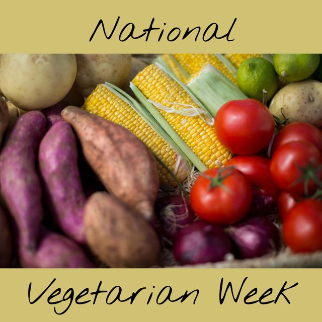 National Vegetarian Week Fresh Vegetable Arrangement - Download Free Stock Templates Pikwizard.com