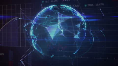Global Network Connections and Financial Data Visualization