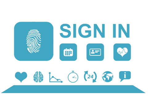 transparent sign in design with blue icons symbolizing digital access - Download Free Stock Videos Pikwizard.com