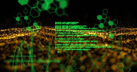 Futuristic Data Processing Over Digital Wave with Molecular Well Microbiology Elements - Download Free Stock Images Pikwizard.com
