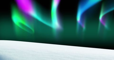 Ethereal Northern Lights Over Pristine Snow Landscape