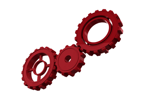 linked red cogs on transparent background illustrating teamwork - Download Free Stock Videos Pikwizard.com