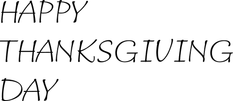 Transparent Happy Thanksgiving Day Text with Falling Leaves