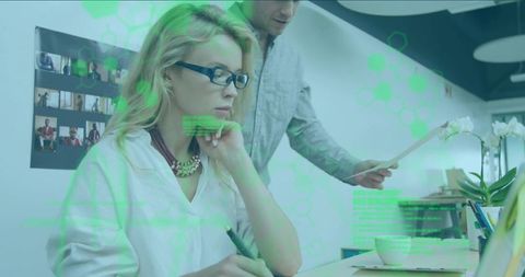 Collaborative Teamwork in Modern Office with Digital Holographics