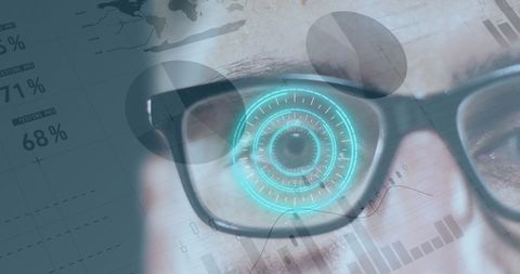 Cybersecurity Eye Technology Scanning Financial Data - Download Free Stock Images Pikwizard.com