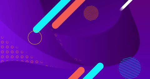 Vibrant Geometric Shapes on Dynamic Purple Background - Download Free Stock Images Pikwizard.com
