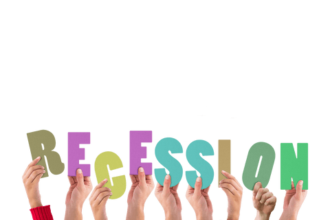 Hands Holding Recession Sign on Transparent Background - Download Free Stock Videos Pikwizard.com