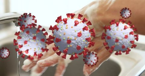 Washing hands to combat spread of coronavirus