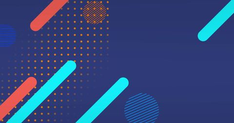 Colorful Geometric Shapes on Deep Blue Background - Download Free Stock Images Pikwizard.com