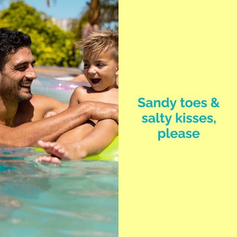 Father and Son Enjoying Pool Time on Summer Day - Download Free Stock Templates Pikwizard.com