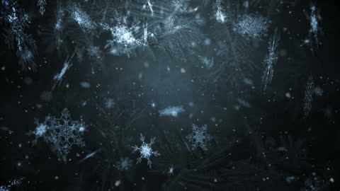 Magical Winter Snowfall Animation in Dark Atmosphere