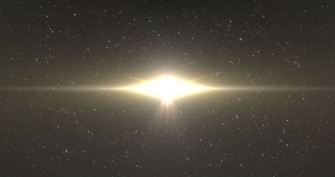 Glowing Yellow Light with Stars in Space - Download Free Stock Images Pikwizard.com