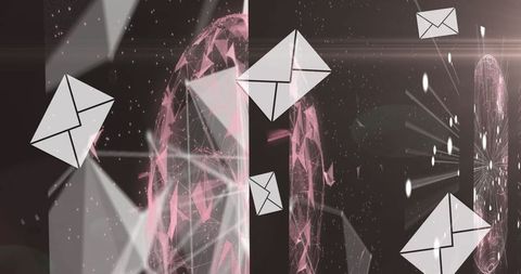 Digital Network with Email Envelopes Futuristic Concept - Download Free Stock Images Pikwizard.com