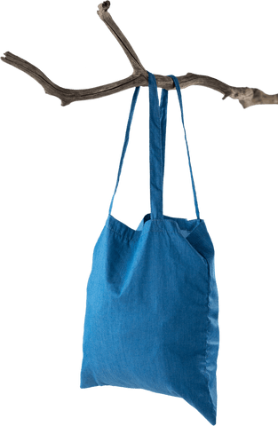 blue canvas tote bag hanging on branch with transparent background - Download Free Stock Videos Pikwizard.com